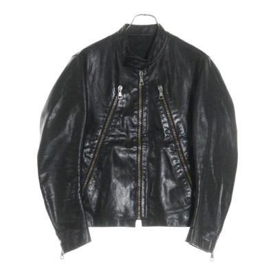 極美品　Margiela　メゾンマルジェラ　ラムレザージャケット　ブラック 黒 極美品 Margiela メゾンマルジェラ ラムレザージャケット ブラック 黒