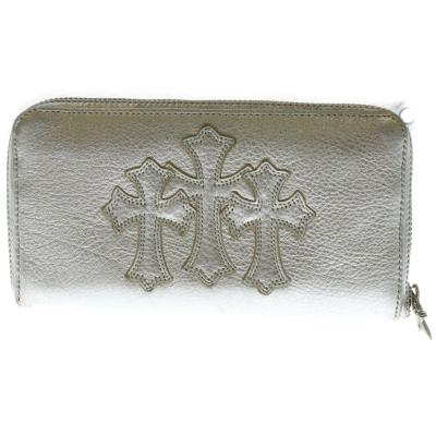 クロムハーツクロス刺繍 シルバーグレー 長財布 クロムハーツクロスパッチ財布（CHROME HEARTS）のおすすめ人気商品