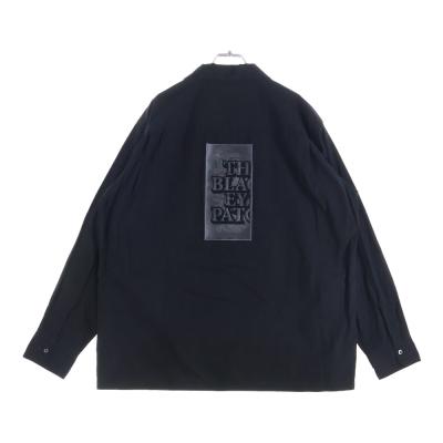 ブラックアイパッチ HWC EMBROIDERED OPEN COLLARED L/S SHIRT ロゴ