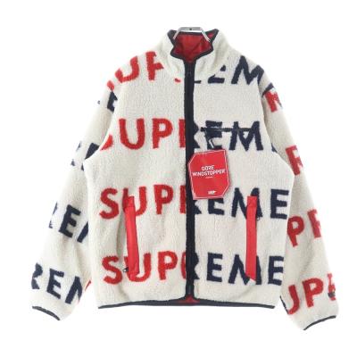 supremeシュプリームナイロンジャケットホワイトフード付きfacemask