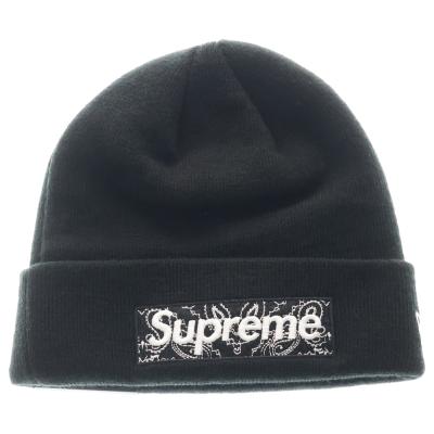 Supreme ロゴニット帽 黒 Supreme Mohair Beanie box logo 黒 野村周平 着用 New Era Supreme