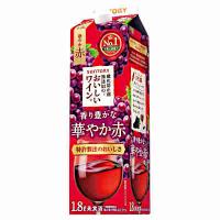 送料無料 酸化防止剤無添加のおいしいワイン 香り豊かな華やか赤 サントリー 1.8L パック 6本入 | ショップダイヘイYahoo!店