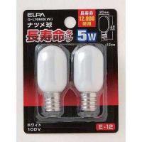 エルパ (ELPA) ナツメ球ロング 電球 照明 E12 5W ホワイト G-L10NB(W) | SHOP EVERGREEN