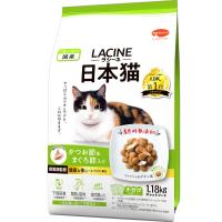 ラシーネ 日本猫 キャットフード かつお節&amp;まぐろ節入り フィッシュ&amp;チキン味 1.18kg 国産 獣医師監修 小分包装 | SHOPみー