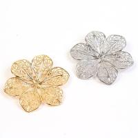 スカシブローチ金具 花6弁 ゴールド 