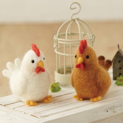 ひよこ ヒヨコ にわとり ニワトリ 鶏)（羊毛フェルト）｜手芸、ハンド