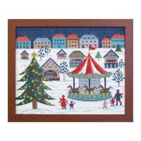 クロスステッチ刺繍 キット オノエメグミ ヨーロッパの風景 四季を巡る旅 ドイツの楽しいクリスマスマーケット 7579 オフホワイト 刺しゅう 材料 オリムパス | 手芸のハグルマ