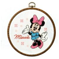 オリムパス 刺しゅうキット 7320(オフホワイト) ミニーマウス クロスステッチ キット ハンドメイド 手作りキット | 手芸のハグルマ