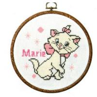 オリムパス 刺しゅうキット 7322(オフホワイト) おしゃれキャット マリー クロスステッチ キット ハンドメイド 手作りキット | 手芸のハグルマ