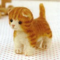 羊毛フェルト 猫キット（フェルト羊毛キット） マンチカン | 手芸屋ポピー