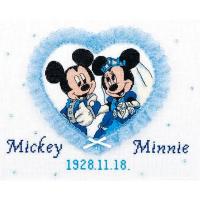 クロスステッチ 刺繍 キット (刺しゅう キット）オリムパス ウェディング　結婚式用スウィートハート ミッキーマウス（ディズニー）ウェルカムボード | 手芸屋ポピー
