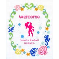 クロスステッチ 刺繍 キット (刺しゅう キット）オリムパス ウェディング　結婚式用リトルマーメード（ディズニー） ウェルカムボード | 手芸屋ポピー