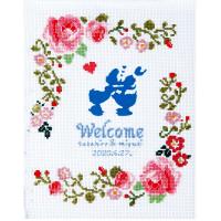 オリムパス　クロスステッチ ウェディング 刺繍キット ドナルド＆デイジー（ディズニー） ウェルカムボード | 手芸屋ポピー