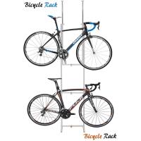 ツッパリ 自転車ラック ホワイト / 自転車ラック 2段 マンション 自転車ラックバッグ 4台 強風 防水 斜め diy 自転車スタンド | 収納アップヤフーショッピング店