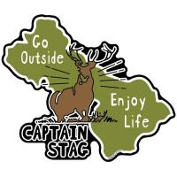 CAPTAIN STAG キャプテンスタッグ アウトドア CSデザインステッカー シカ・SANJO 72×61mm UM1570 | SPORTS HEROZ