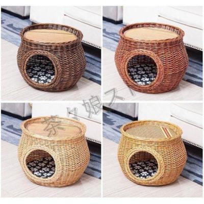 籐かご ラタンバスケット（猫用品） | ペット用品、生き物 のおすすめ