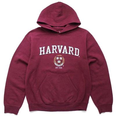 HARVARD ロゴ入り バーガンディ パーカー　男女兼用 HARVARD ロゴ入り バーガンディ パーカー 男女兼用