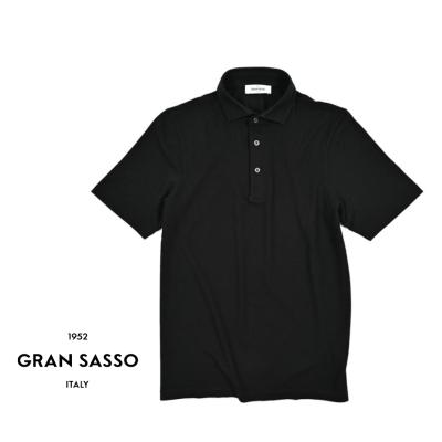 美品 GRAN SASSO ポロシャツ 46 ブラウン系 24年春夏 イタリア製 逸品】 46 ポロシャツ SASSO GRAN 美品 ブラウン系 イタリア製