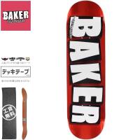 BAKER DECK ベイカー デッキ TEAM BRAND LOGO RED/WHITE 7.5 スケート 