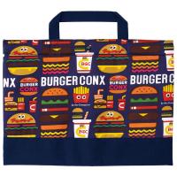 レッスンバッグ●BURGER CONX  ミックス●//お出かけ 通園 通学 塾 習い事 スナップボタン付き ネームタグ付き かわいい キャラクター// スケーター | スケーター Yahoo!ショッピング店