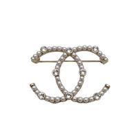 シャネル CHANEL ブローチ メタル ストラス ラインストーン ...