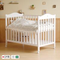日本製 ベビーベッド「NEWプロヴァンス（WH）ホワイト【＋セット販売】」　ハイタイプ 木製 国産 石崎家具 | スリーピー Yahoo!店