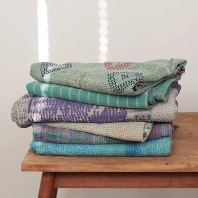 未使用❁エンブロイダリー　グリーン　パッチワークカンタキルトマルチカバーラグ 楽天市場】ラリーキルト カンタキルト [ピッチ細かめ] ベッド