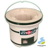 七輪 奥能登産 イソライトこんろ（木炭コンロ）珪藻土 しちりん（大）つる付　卓上 丸 BBQ バーベキュー お一人様1点限り