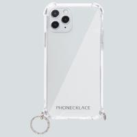 PHONECKLACE iPhone12 iPhone12Pro ケース ストラップ用 リング付 クリア チャーム おしゃれ 韓国 シルバー | スマートアイテムショップ
