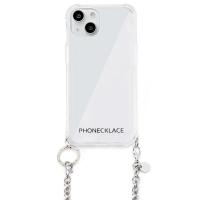 PHONECKLACE  チェーンショルダーストラップ付きクリアケースfor iPhone 13 シルバー | スマートアイテムショップ