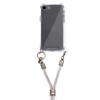 PHONECKLACE ロープショルダーストラップ付きクリアケースfor iPhone SE 3/SE 2/8/7 グレー | スマートアイテムショップ
