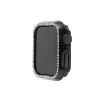 WEARPLANET ウェアプラネット  ラインストーンハードケース for Apple Watch 44mm ブラック | スマートアイテムショップ