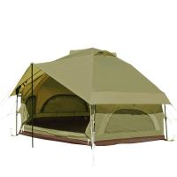DOD(ディーオーディー) キノコテント かわいい 簡単 ワンタッチ テント 4 人用 キャンプ&amp;ハイキング T4-610-KH | スマートショップス
