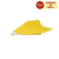 ウイングスプレーン・アルファ　イエロー なつかしい形 流体力学 カラフルなデザイン 紙飛行機設計 折り紙ヒコーキ シンプル 高性能機 | 雑貨おもちゃのスマスマ