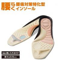 インソール 腰らくインソール 1足組（2枚入） 腰痛対策 姿勢矯正 アーチサポート 中敷き 衝撃吸収 股関節 痛い 立ち仕事 レディース 女性用 メール便 送料無料 | スマイルキューブ