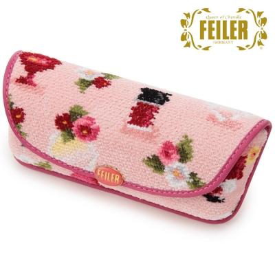 ♥新品未使用！FEILER レーシーローズドット ハンカチタオルとメガネケース 新品未使用 FEILER レーシーローズドット ハンカチタオルと