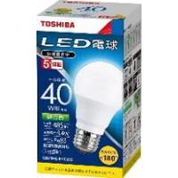 東芝ライテック LED電球  一般電球形 昼白色 40W形 広配光 LDA4Ｎ-G-K/40W-2 (LDA4NGK40W2) | 住まいるライト