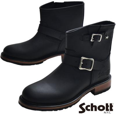 SCHOTT BROS ブラック レザーブーツ SCHOTT BROS ブラック レザーブーツ
