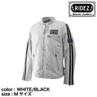 RIDEZ COMP JACKET WHITE/BLACK (RLJ1101) Mサイズ/ライダースジャケット | グリーンテックYahoo!ショッピング店
