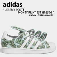 adidas Originals アディダス オリジナルス スニーカー JEREMY SCOTT MONEY PRINT SST HP6596 FA0212 ジェレミー・スコット マネープリント White Gold | セレクトショップ a-clo