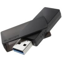 USBメモリ 64GB USB 5Gbps(USB3.2(Gen1)/2.0) USB-A 回転式キャップ 誤回転防止 ホコリ混入防止 スライドロック 【 Windows 11/10 macOS PC 他対応 】 ブラック | トレテク!ソフトバンクセレクション