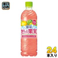 サントリー 天然水 きりっと果実 ピンクグレープフルーツ&amp;マスカット 600ml ペットボトル 24本入 果汁飲料 フレーバーウォーター 熱中症対策 | いわゆるソフトドリンクのお店