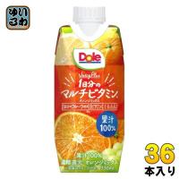 雪印メグミルク Dole Juicy Plus 1日分のマルチビタミン 330ml 紙パック 36本 (12本入×3 まとめ買い) 果実飲料 濃縮還元 | いわゆるソフトドリンクのお店