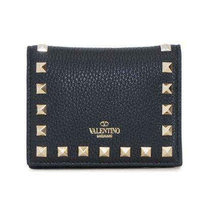 VALENTINO GARAVANI ネックウォレット 2つ折り財布 ブラック 中古・古着通販】VALENTINO GARAVANI (ヴァレンティノ