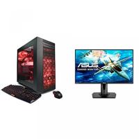 PC パソコン ASUS Eye Care Gaming LED-Lit Monitor 27" (VG278Q) &amp; CYBERPOWERPC BattleBox Essential GLC4200A Gaming PC | SONIC