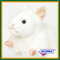 HANSA ハンサ ぬいぐるみ 5323 シロネズミ 白ねずみ 鼠 白ネズミ リアル 動物 | ソプラノYahoo!店