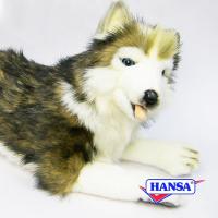 HANSA ハンサ ぬいぐるみ 5832 シベリアンハスキー 犬 イヌ リアル 動物 | ソプラノYahoo!店
