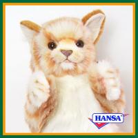 ポイント10倍 期間限定 HANSA ハンサ ぬいぐるみ 7182 ハンドパペット ネコ ジンジャー CAT GINGER | ソプラノYahoo!店