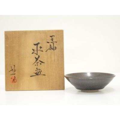 T484 茶碗 『色絵 楓図』『三宅陽春 造』 共箱 抹茶碗 茶道具 陶芸
