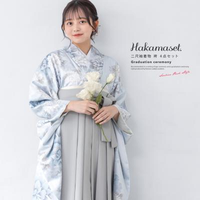 Sweet mommy 小学生卒業袴 Mサイズ ブルー×アイボリー Sweet mommy